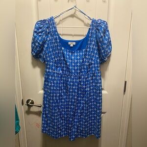 Rhode x Target blue and white embroidered eyelet mini dress XXL